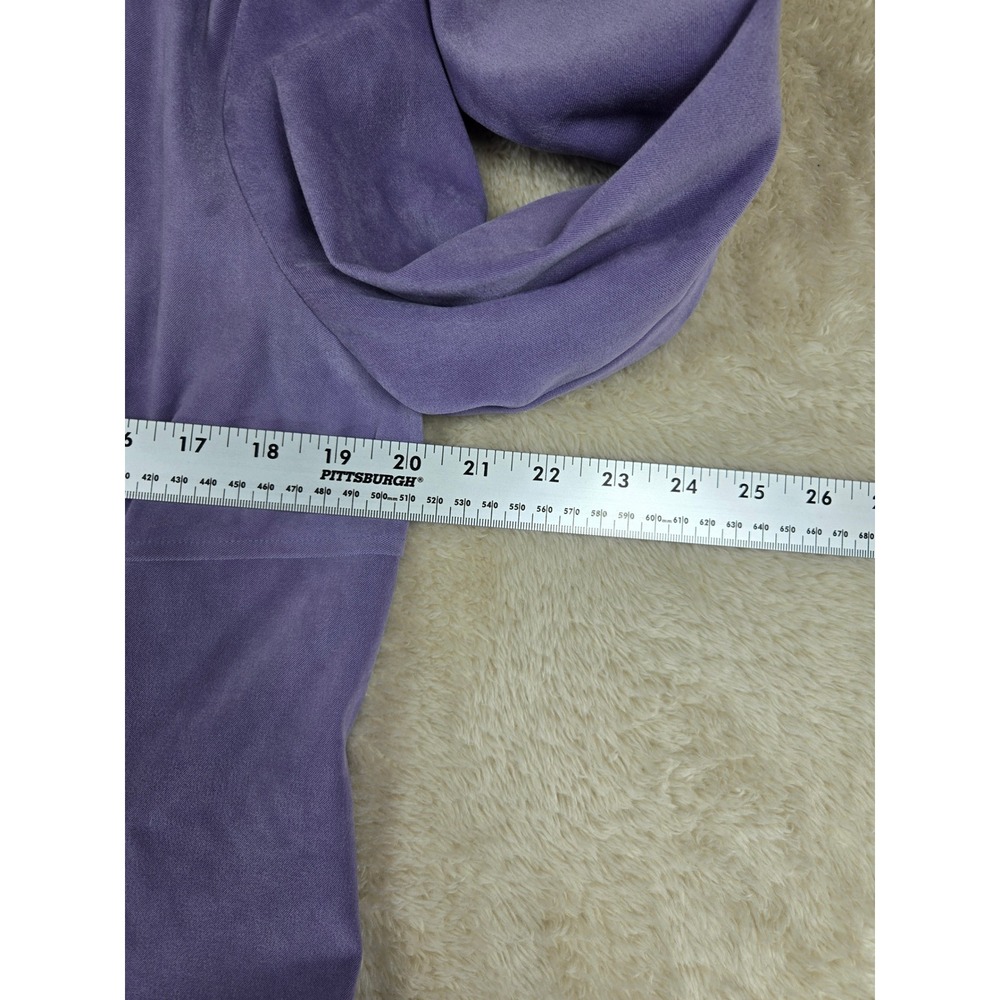 Fashion Bug Purple Suede Zip Up Collar Jacket‎ XL Polyester Spandex - Picture 6 of 9